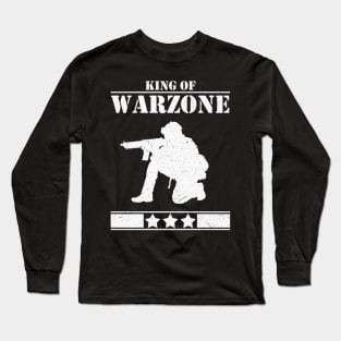 King Of Warzone Gamer Gaming Long Sleeve T-Shirt